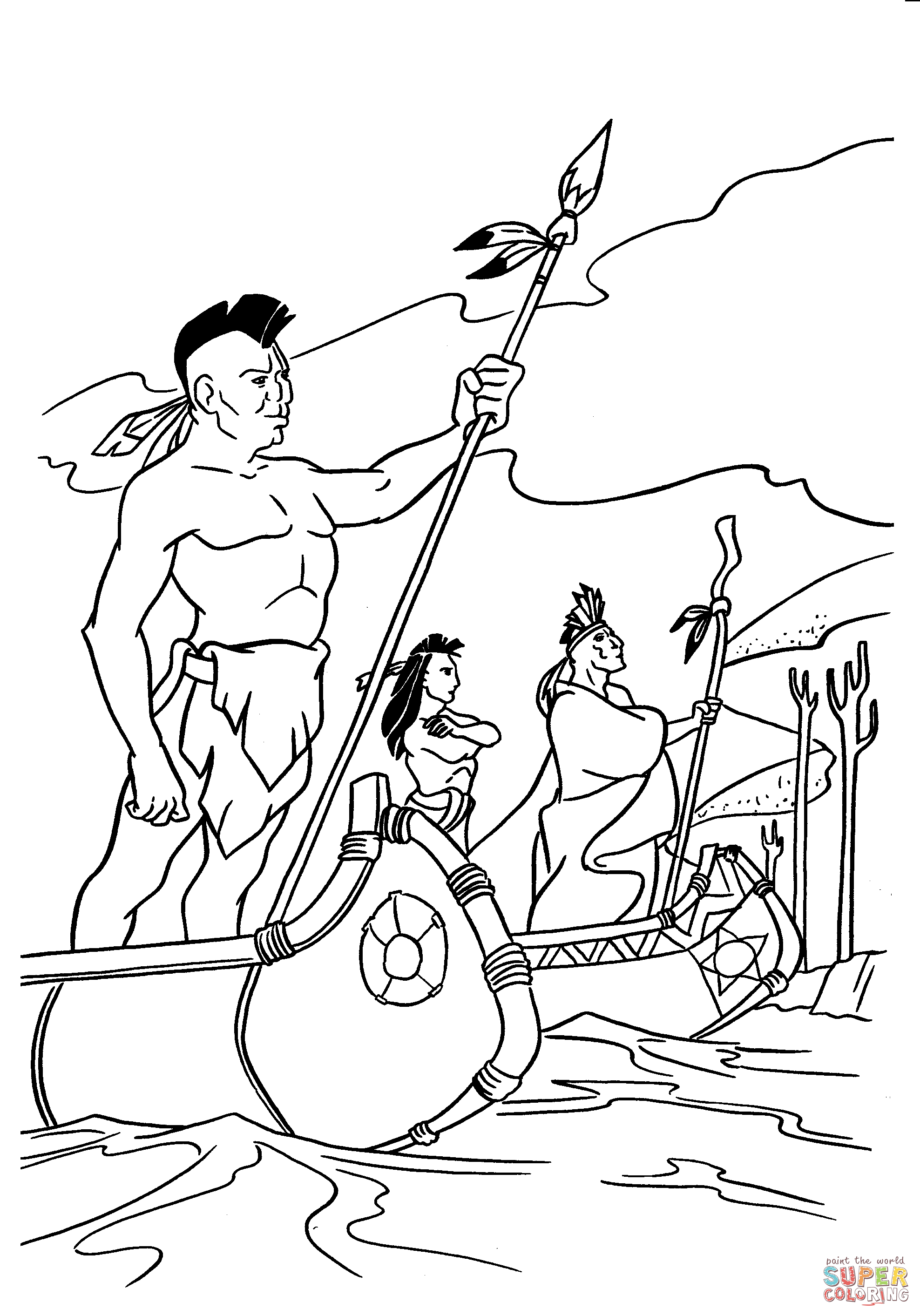 Native americans are ing coloring page free printable coloring pages