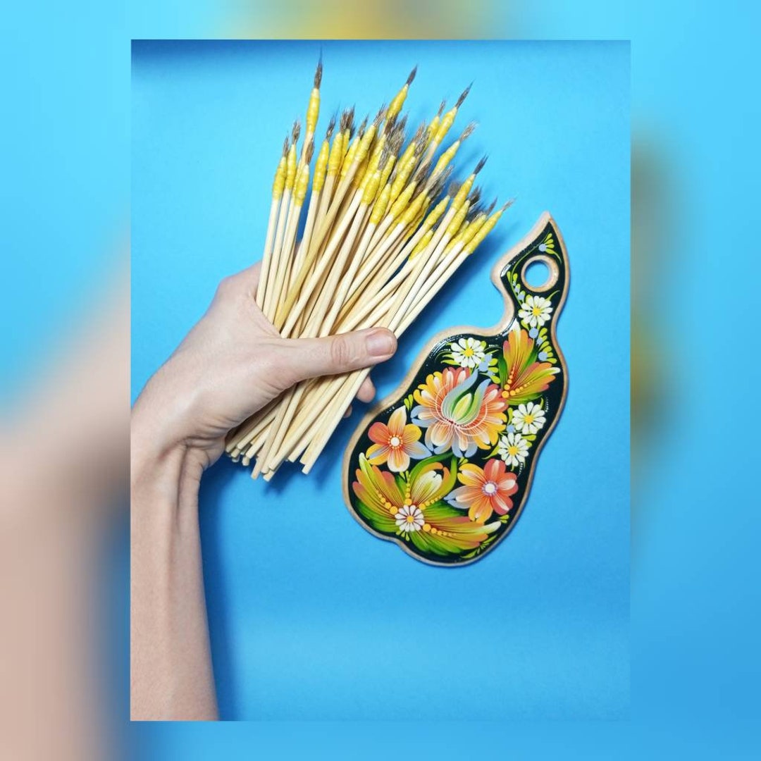 Buy petrykivka painting handmade brushes for petrykivka painting brushes for botanical painting brushes for easter eggs ukrainian art online in india