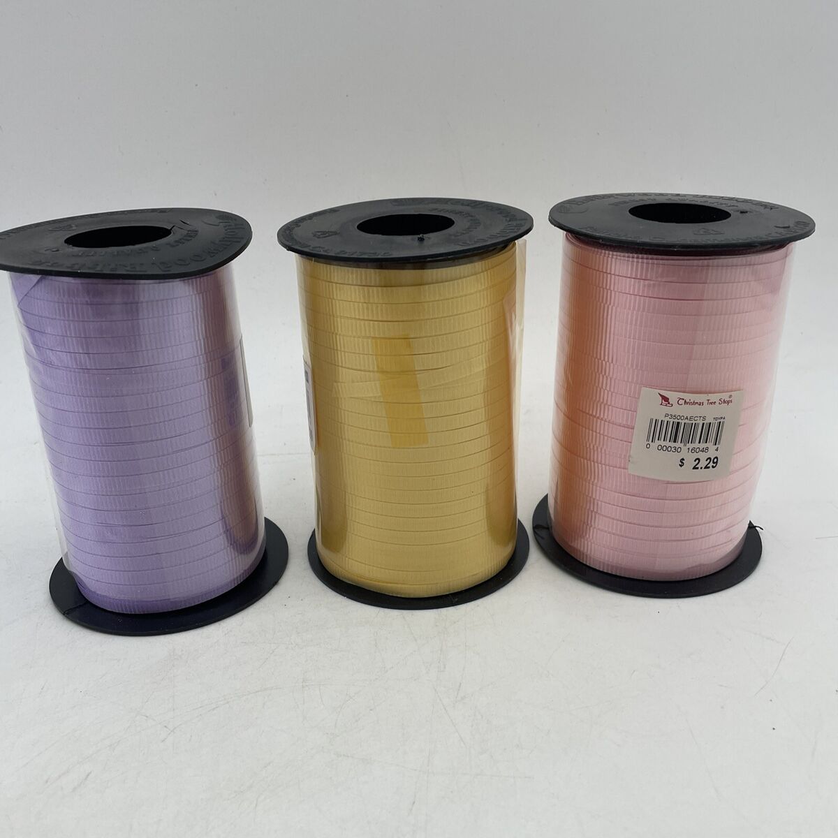 Rolls x yd curling ribbon pink hollywood ribbon easter usa nos