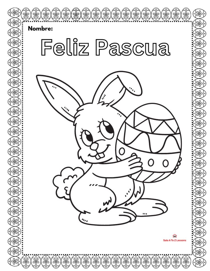Feliz pascua coloring sheet free gratis easter coloring sheets easter colouring easter worksheets