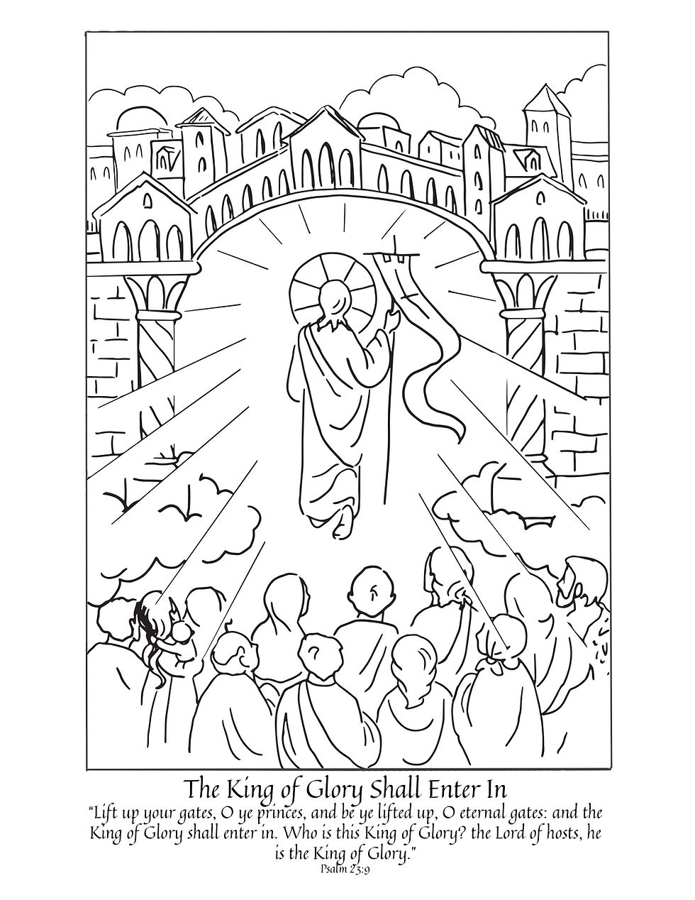 Easter coloring page set liturgy of the home
