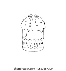 Contorno pastel de pascua o pan vector de stock libre de regalãas