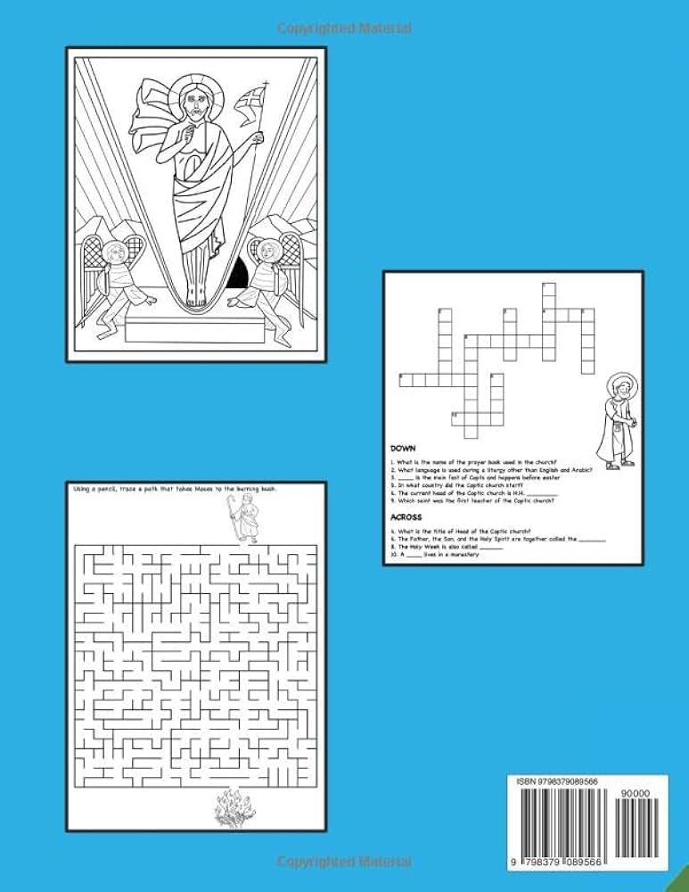 The coptic orthodox activity book fun activity coloring book with a coptic orthodox christian theme joseph michael libros