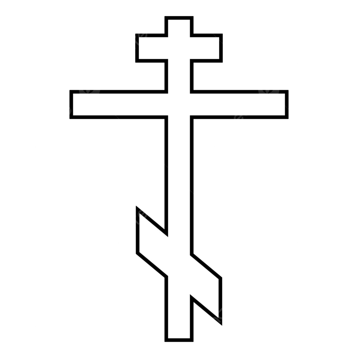 Ilustraciãn simple de tilo plano negro de un icono de cruz ortodoxa catãlica griega de ocho puntas vector png plano elemento crucifijo png y vector para dcargar gratis