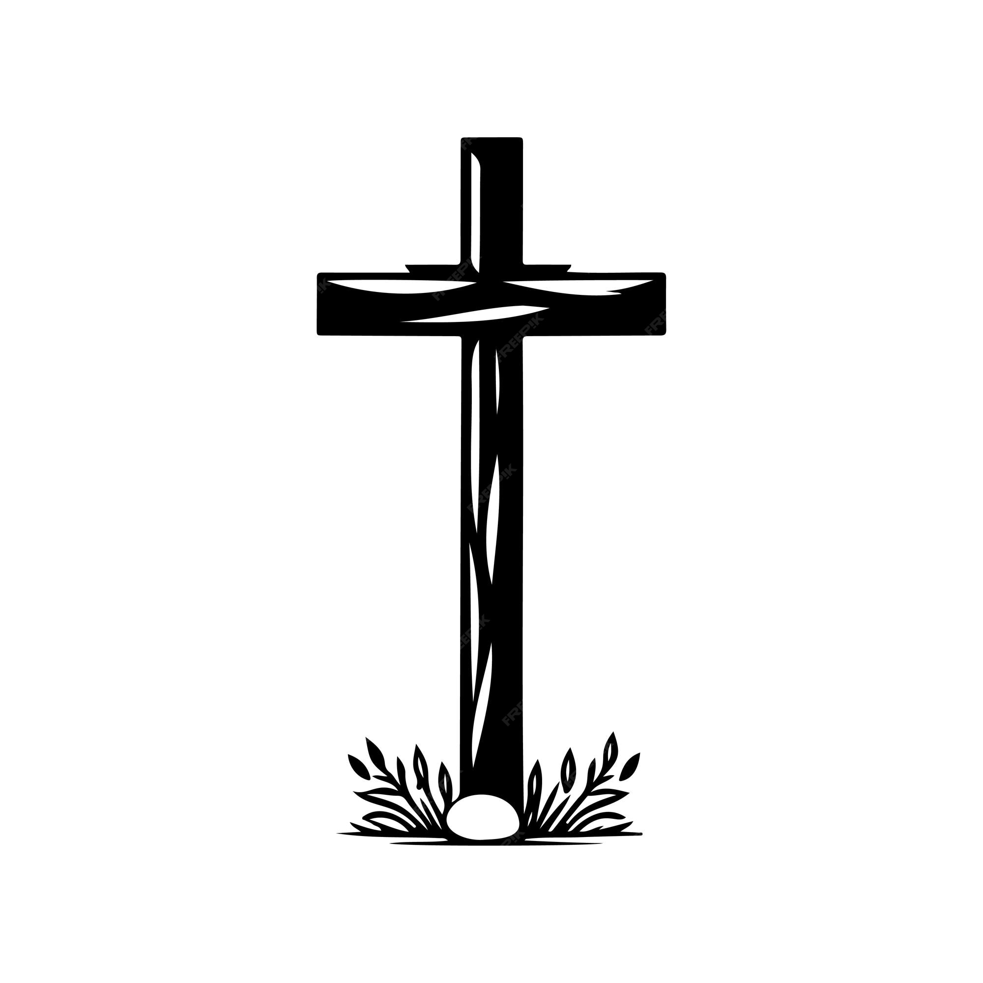 Icono de la iglia dibujo a mano color negro domingo de pascua logotipo elemento vectorial y sãmbolo vector premium