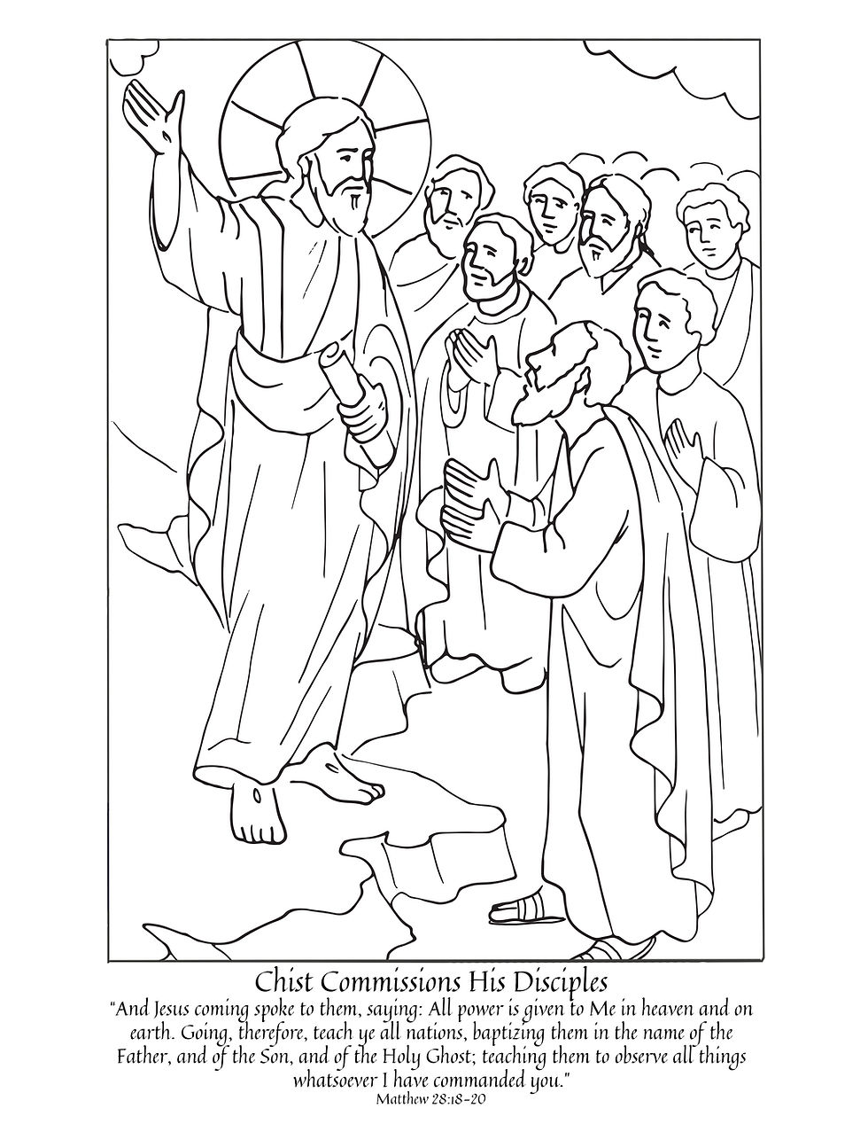 Easter coloring page set liturgy of the home