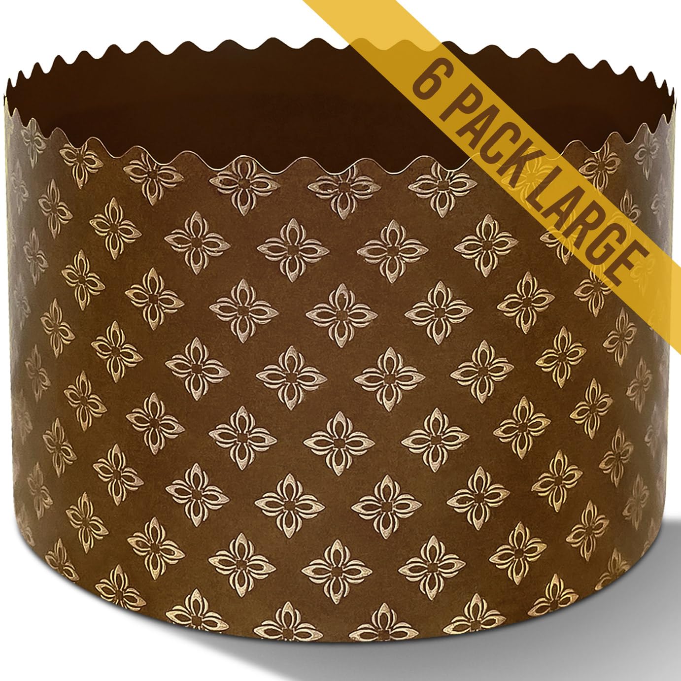 Molde de papel panettone para hornear tartas de navidad italianas â marrãn y dorado deluxe kulich forms paska forms para pascua ortodoxa â unidades hogar y cocina