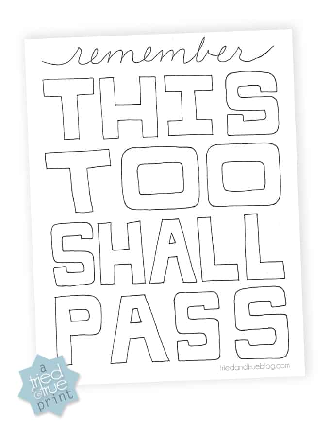 This too shall pass free printable