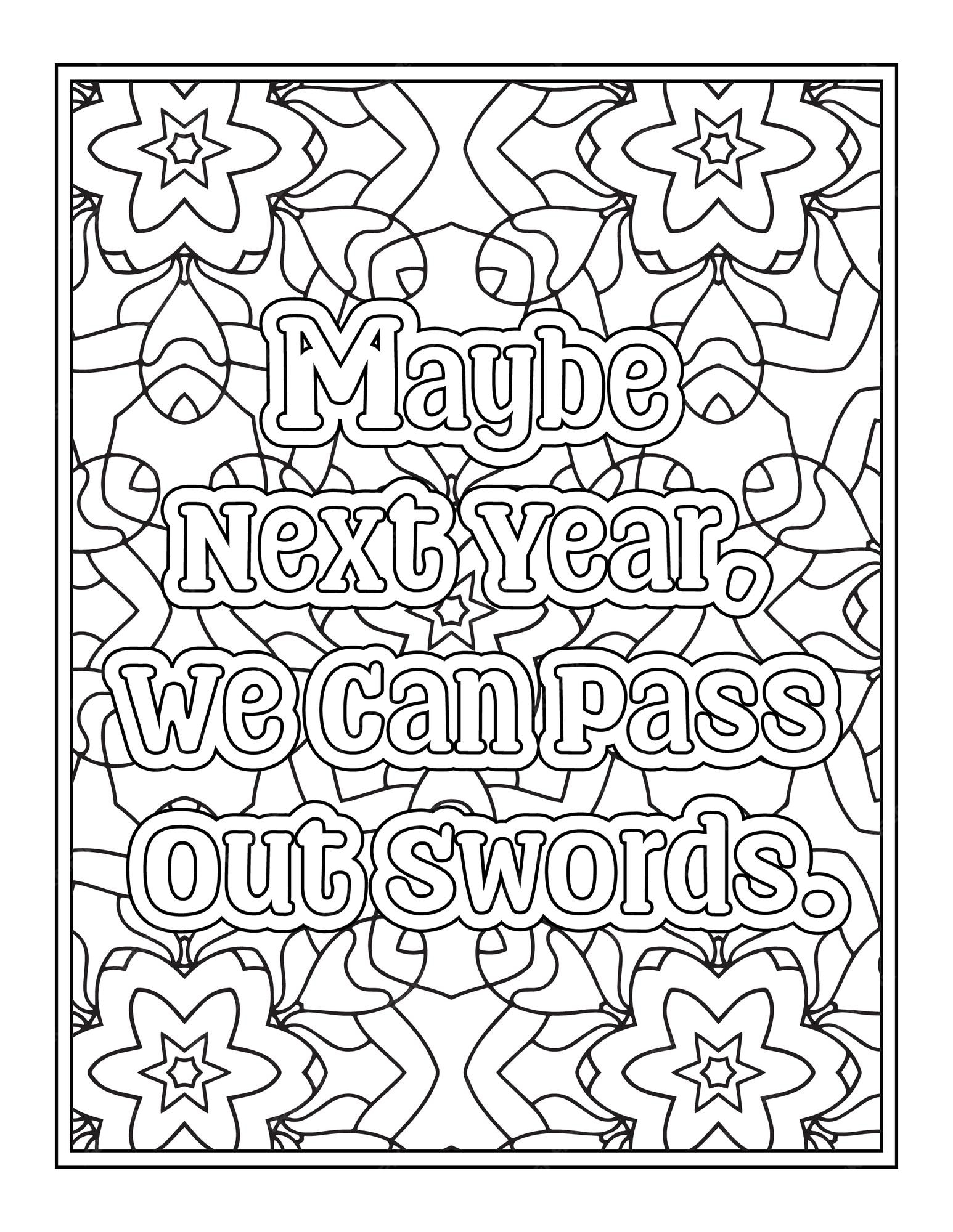 Premium vector familys quotes coloring pages for kdp coloring pages