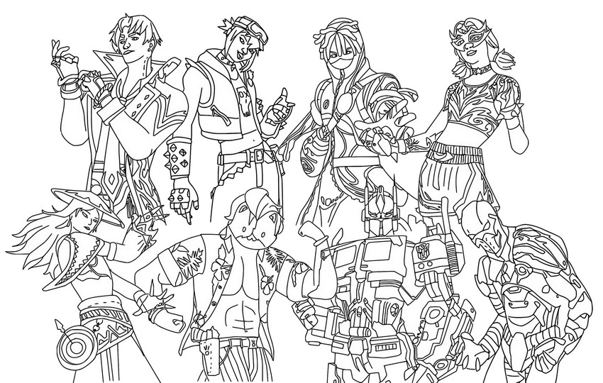 Coloring pages fortnite chapter season wilds