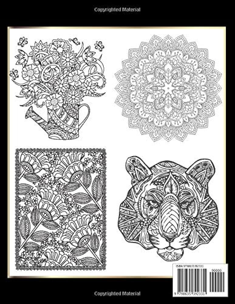 Amazing coloring pages for adults best way to pass time with creativity and relaxation fun easy patterns animals flowers and so much morestress free coloring book for adults fun