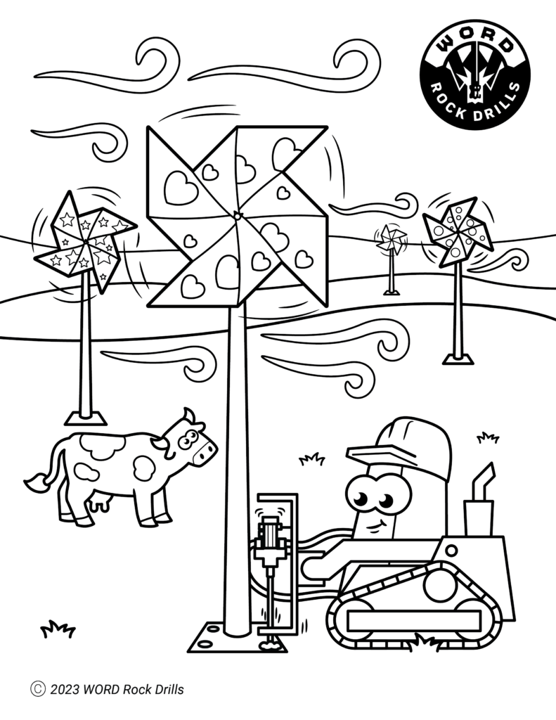 Free rock drill coloring pages to pass the time word rock drills