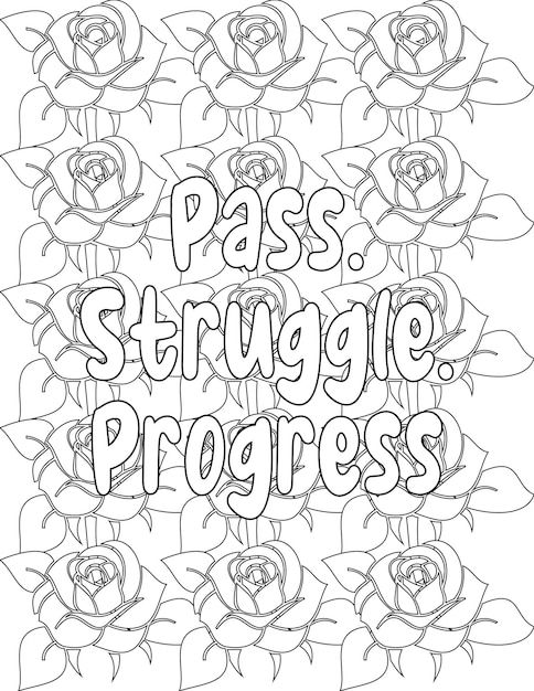 Premium vector affirmation coloring pages floral coloring sheet for selflove for kids and adults
