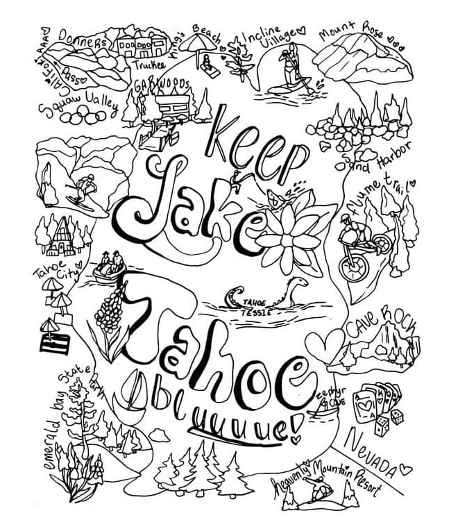 Printable nevada coloring page