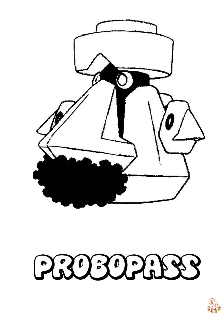 Engaging pokemon probopass coloring pages