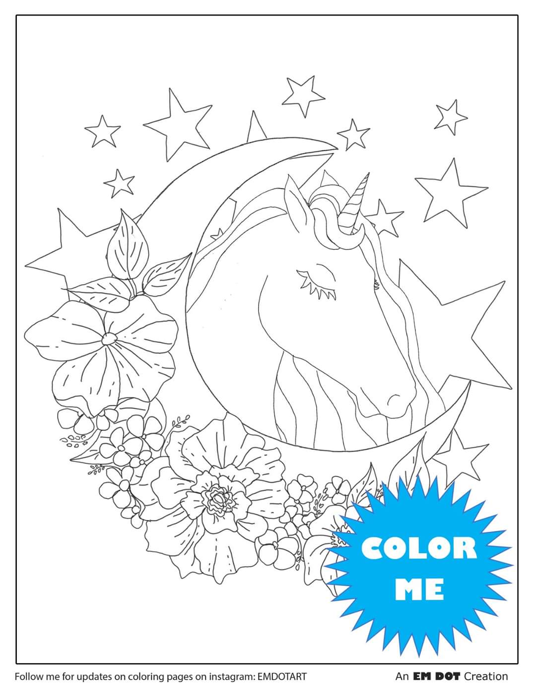 Unicorn magic ð ive been making coloring pages to pass the time in quarantine rcoloringbookspastime