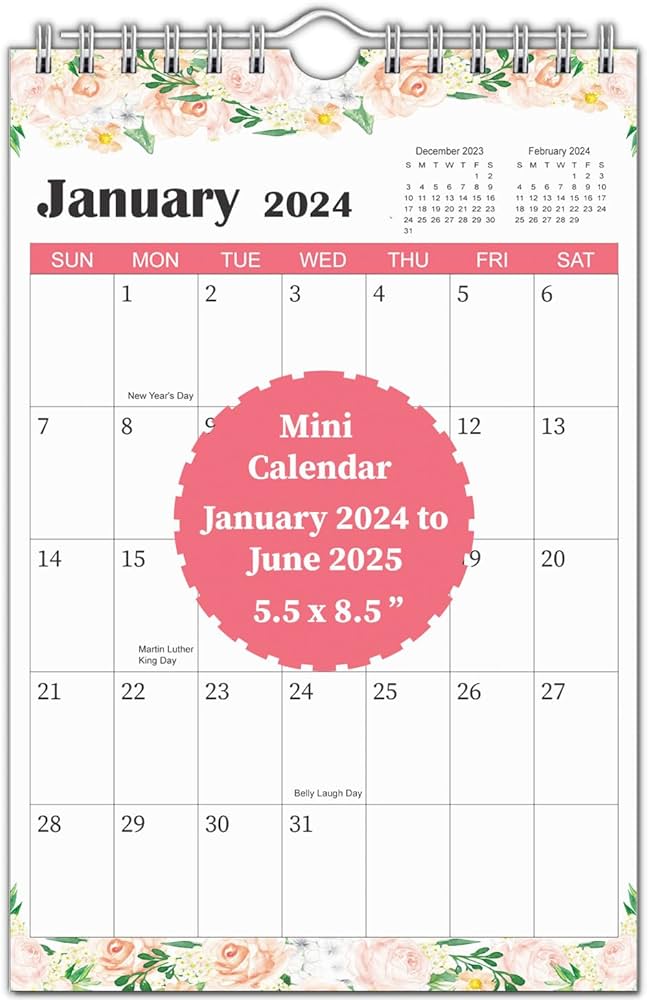 Mini wall calendar