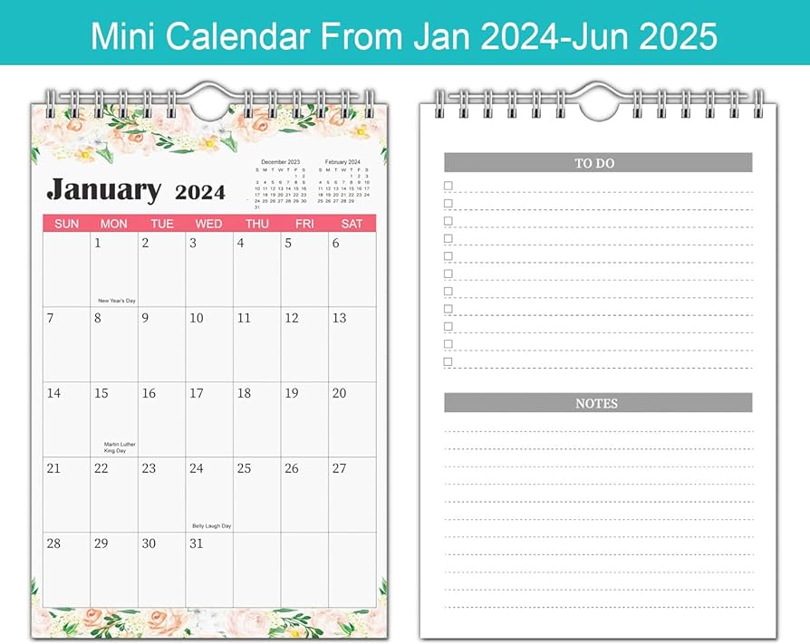 Mini wall calendar