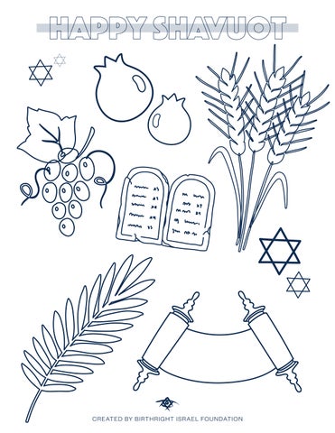 Passover coloring pages by birthright israel foundation