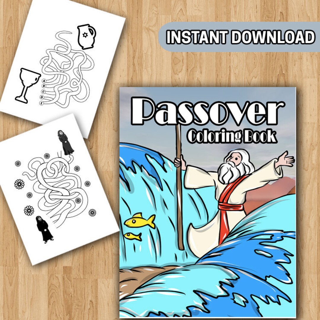 Best value passover coloring book this pesach featuring traditional icons of this jewish holiday to celebrate freedom passover activity