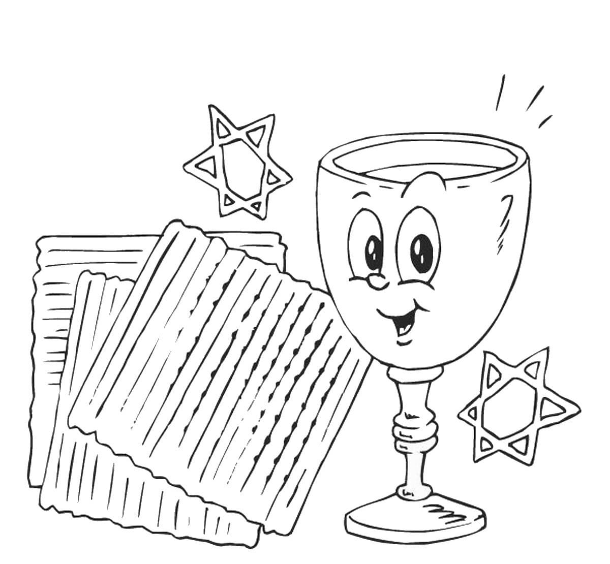 Drawing of passover coloring page