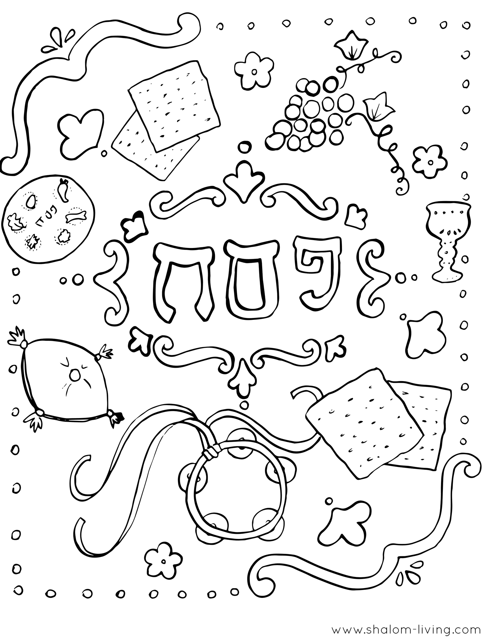 Passover coloring pages printable for free download