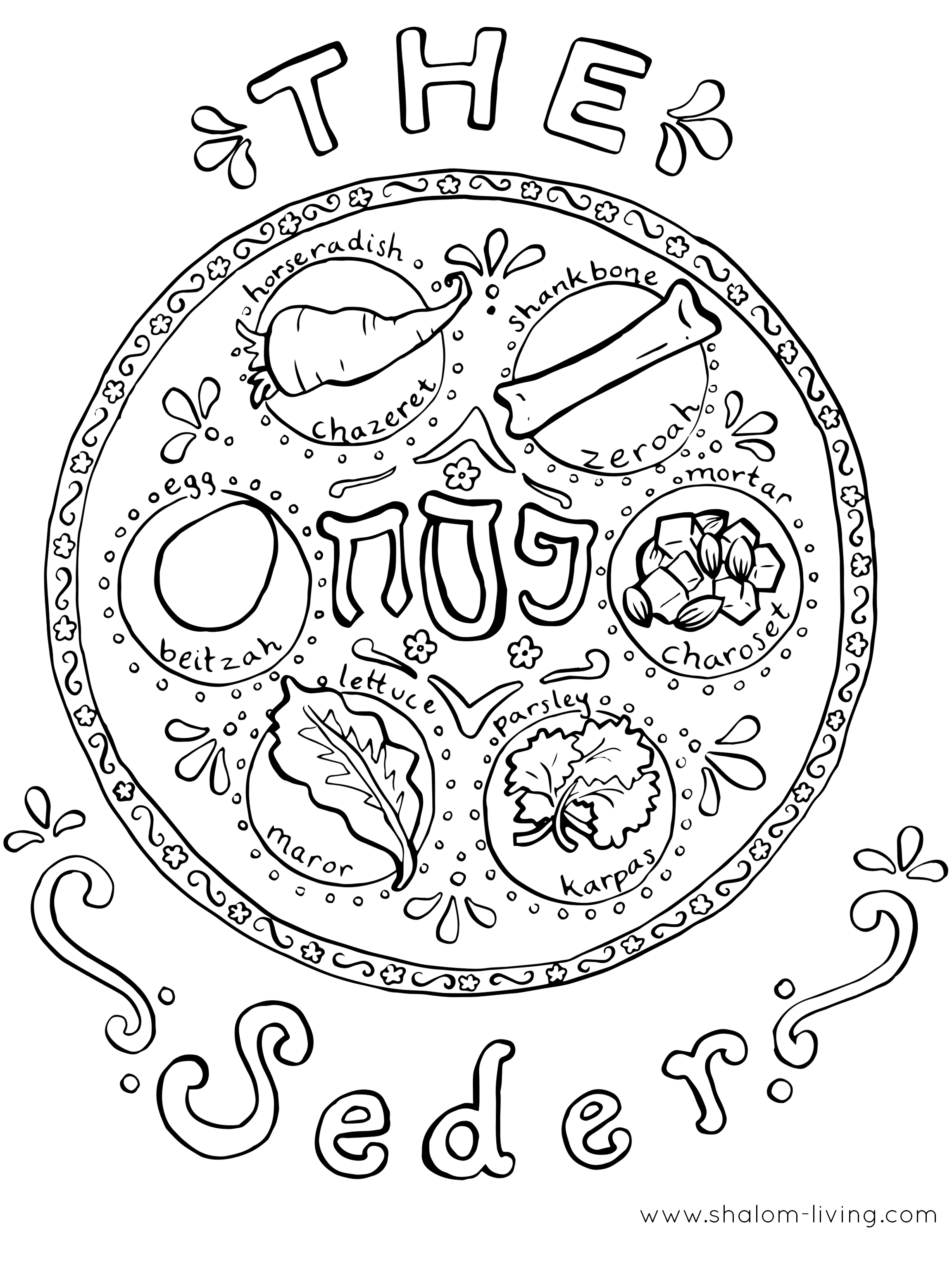 Passover coloring pages