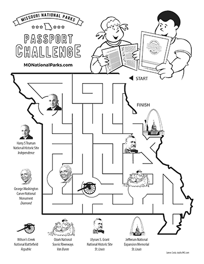 Park coloring pages missouri national parks passport challenge