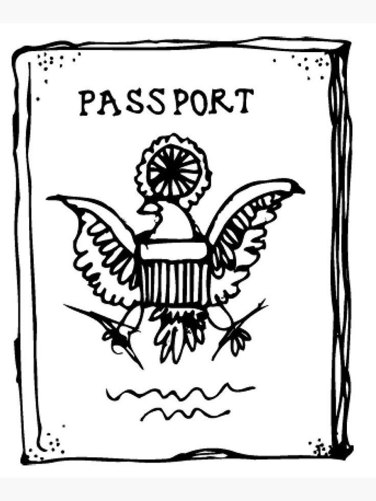 Passport sticker by emmchez redbubble coloring pages teaching coloring contest