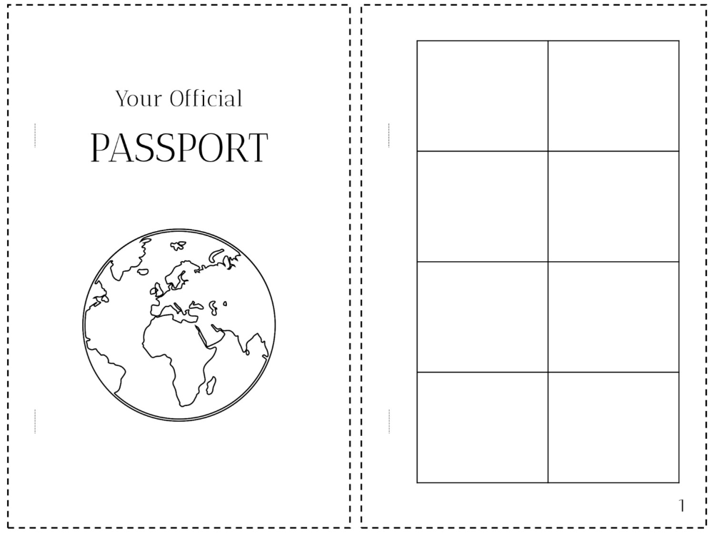 Printable passport for kids