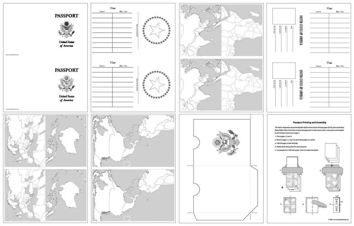 Pretend passport template