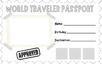Kids passport coloring sheet fun travel activity for kids tpt