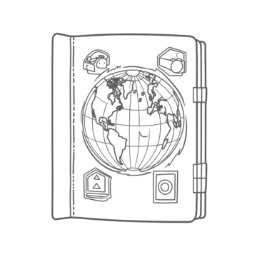 Passport coloring page png transparent images free download vector files
