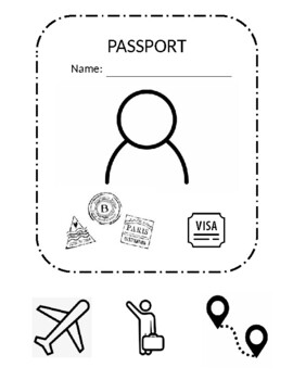 Passport cover page by gina hoot tpt