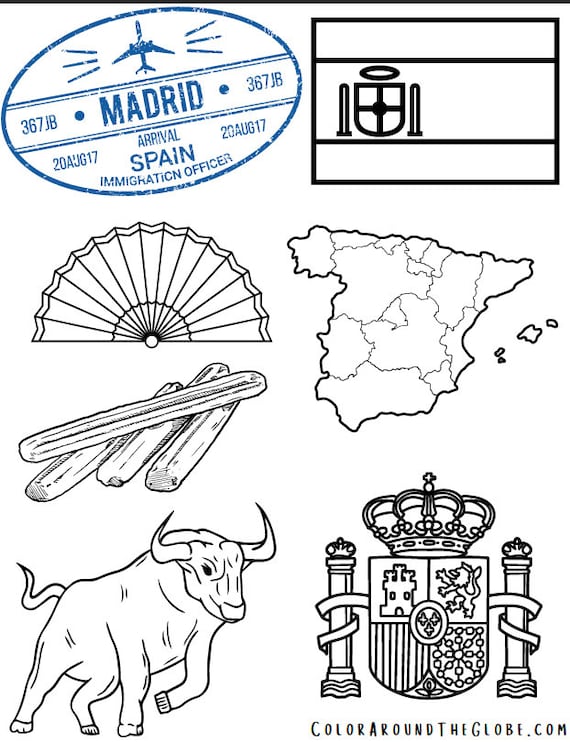 Spain coloring page