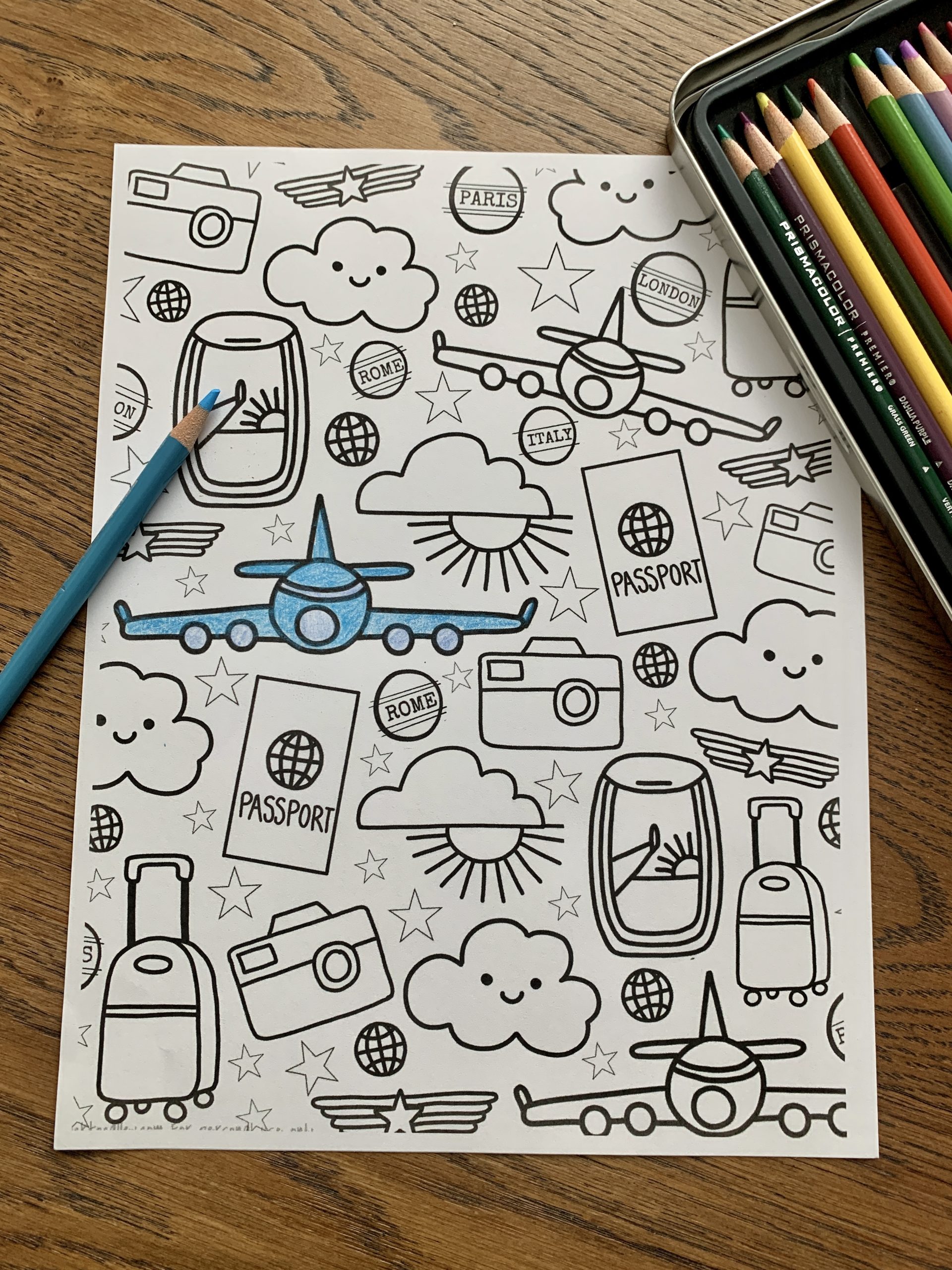 Fly with me coloring page download â a tampa lifestyle travel green living blog â back to calley