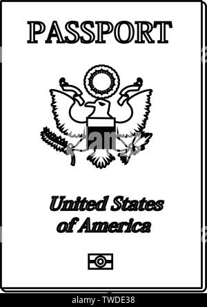 This is the illustration of a american passport stock vector image art