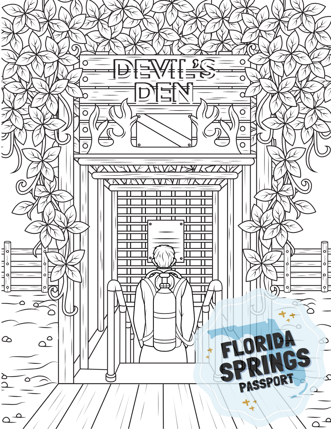 Florida springs coloring pages â florida springs passport