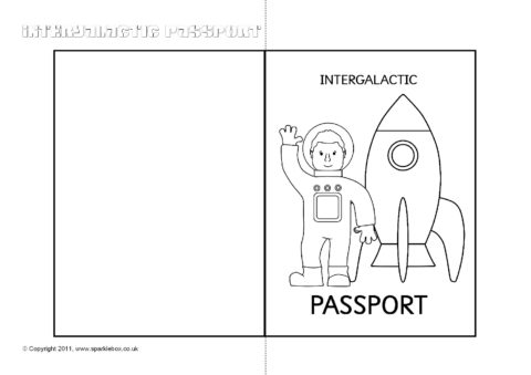 Intergalactic astronautalien passport writing frames sb
