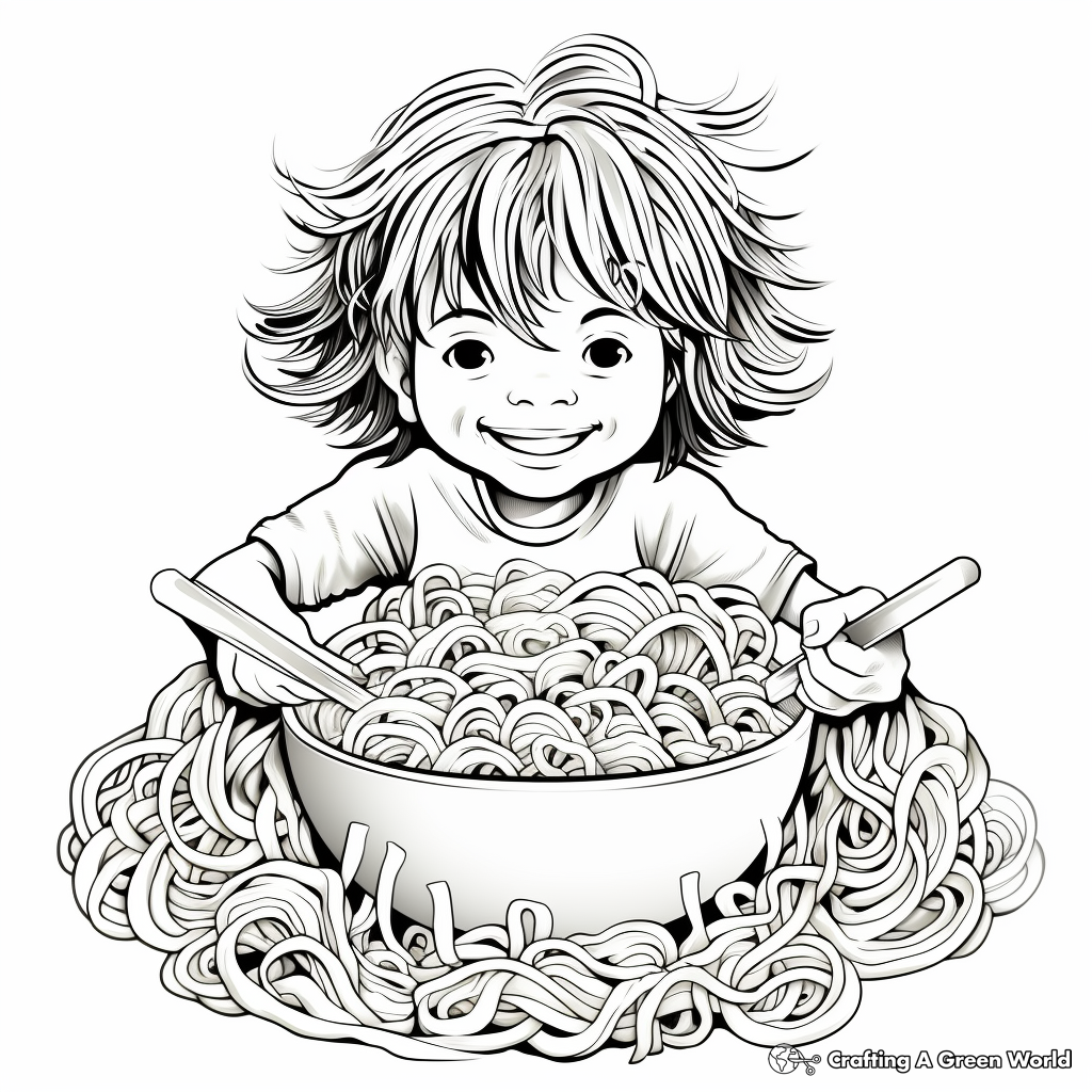 Noodle coloring pages