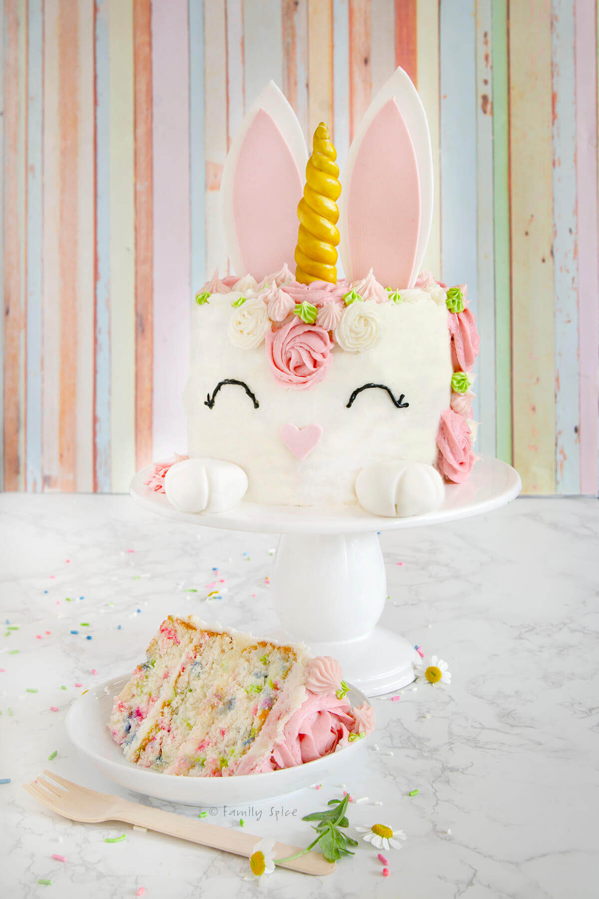 Unicorn bunny cake