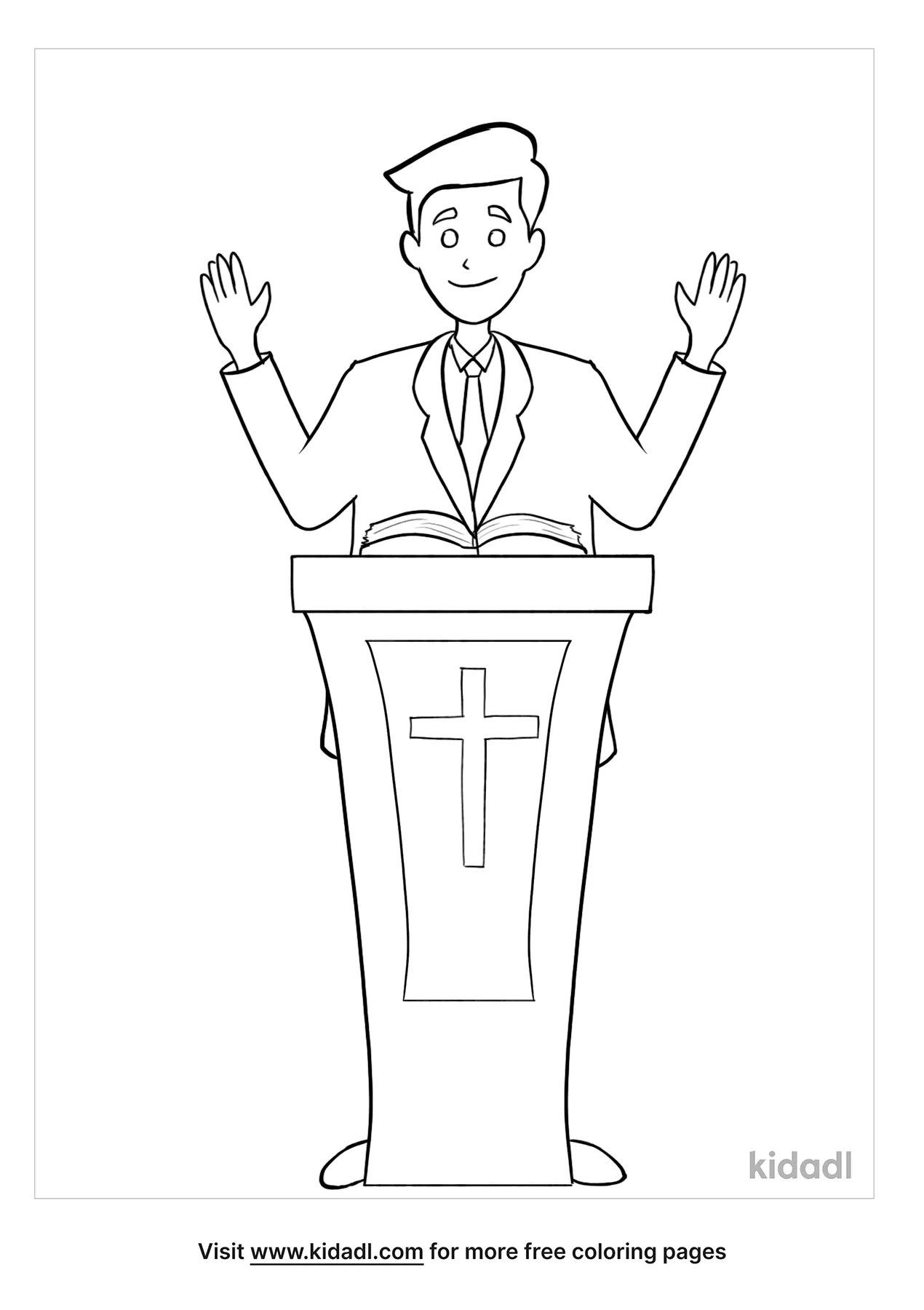 Free pastor coloring page coloring page printables