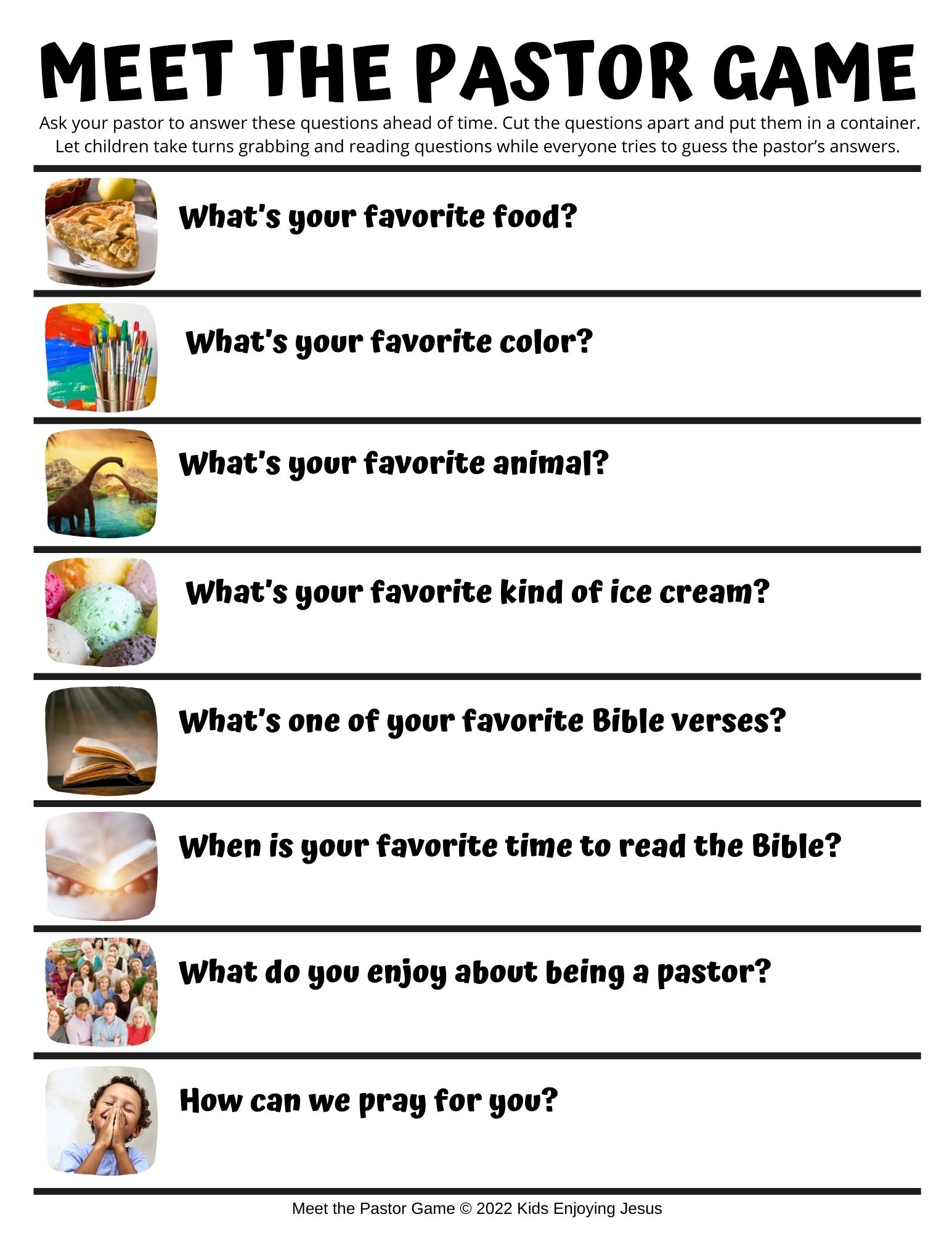 Thank you for my pastor â kids enjoying jesus