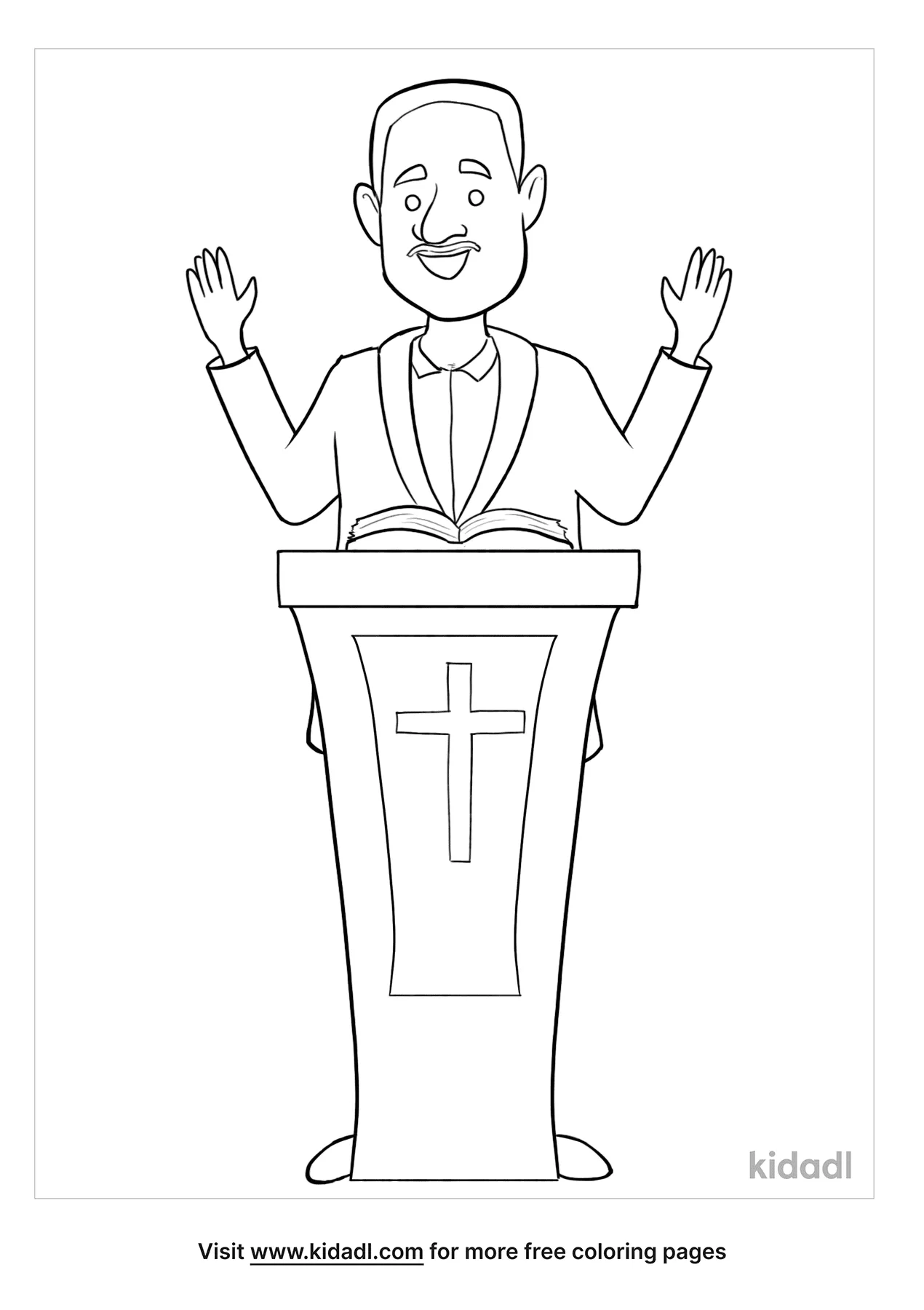 Free african american pastor coloring page coloring page printables