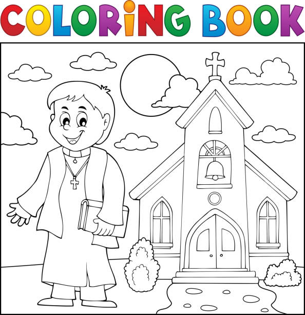 Drawing of a pastor stock illustrations royalty