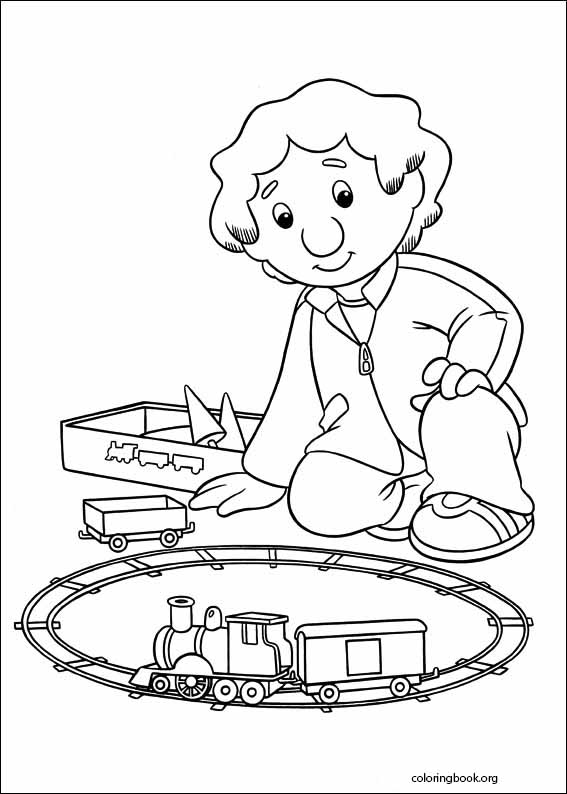 Postman pat coloring page