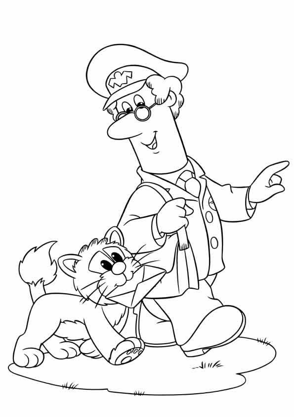 Colouring postman pat