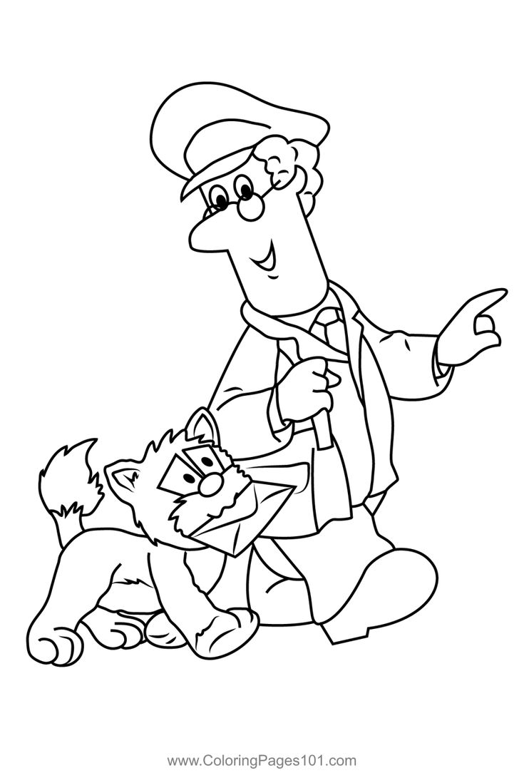 Postman pat and jess coloring page postman pat coloring pages coloring pages for kids