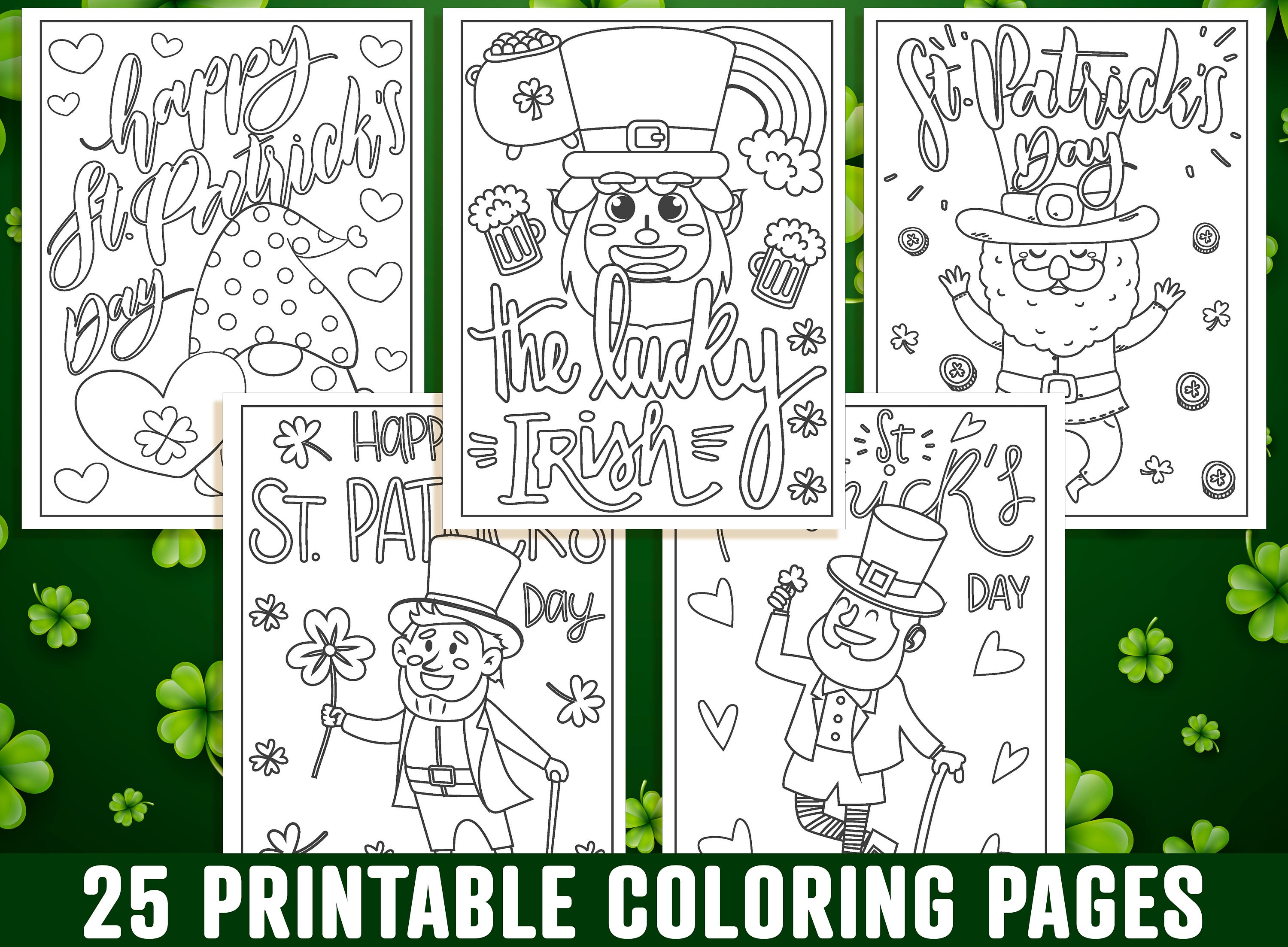 St patricks day coloring pages printable st patricks day coloring pages for kids boys girls teens patricks day party activity