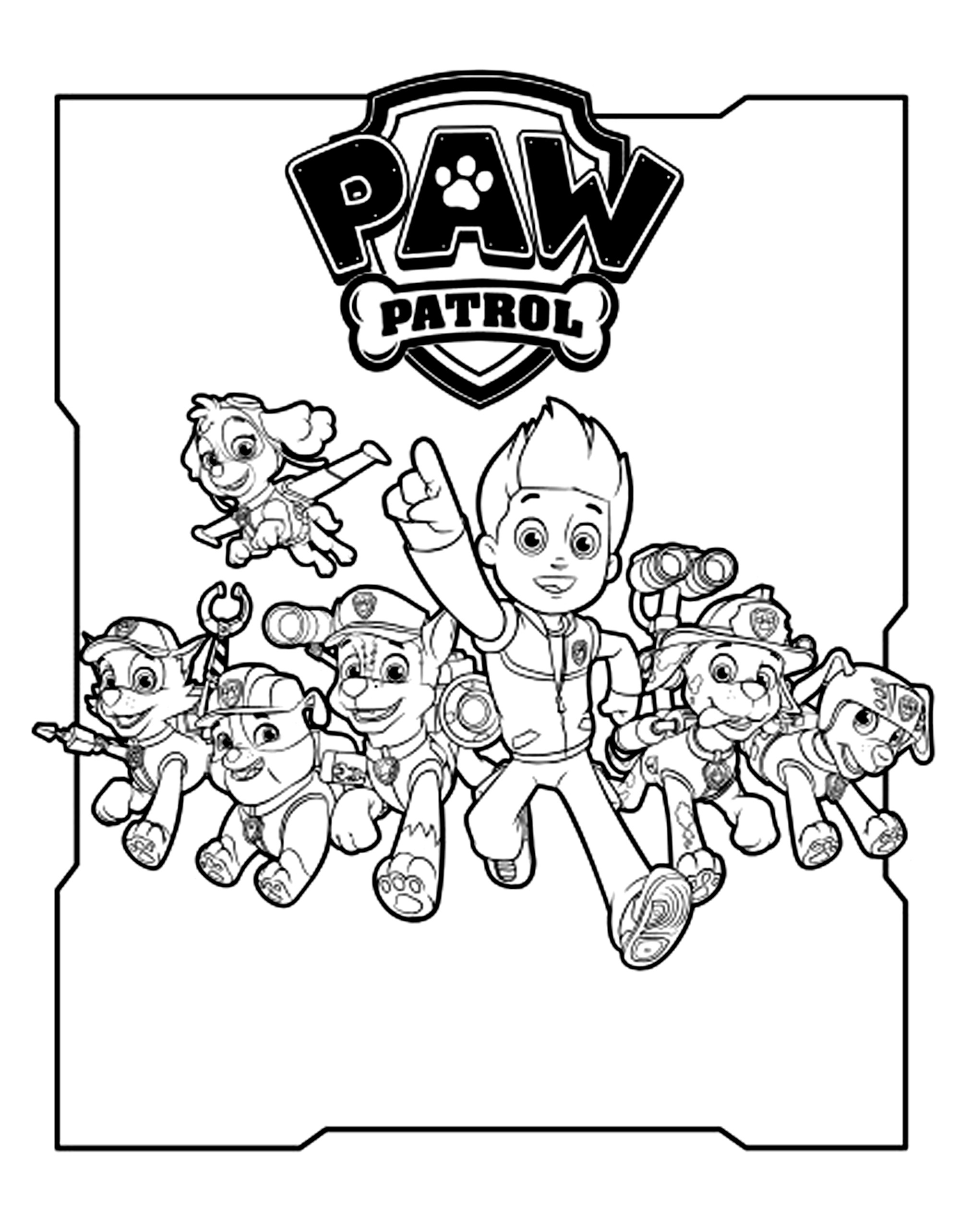 Image of pat patrol to download and color